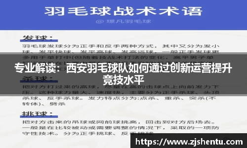 专业解读：西安羽毛球队如何通过创新运营提升竞技水平